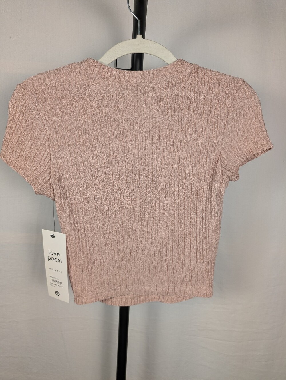 A-168 Love Poem NWT 2-Piece Blush Pink Crinkle Knit Lounge Set Size Small - Picture 11 of 15